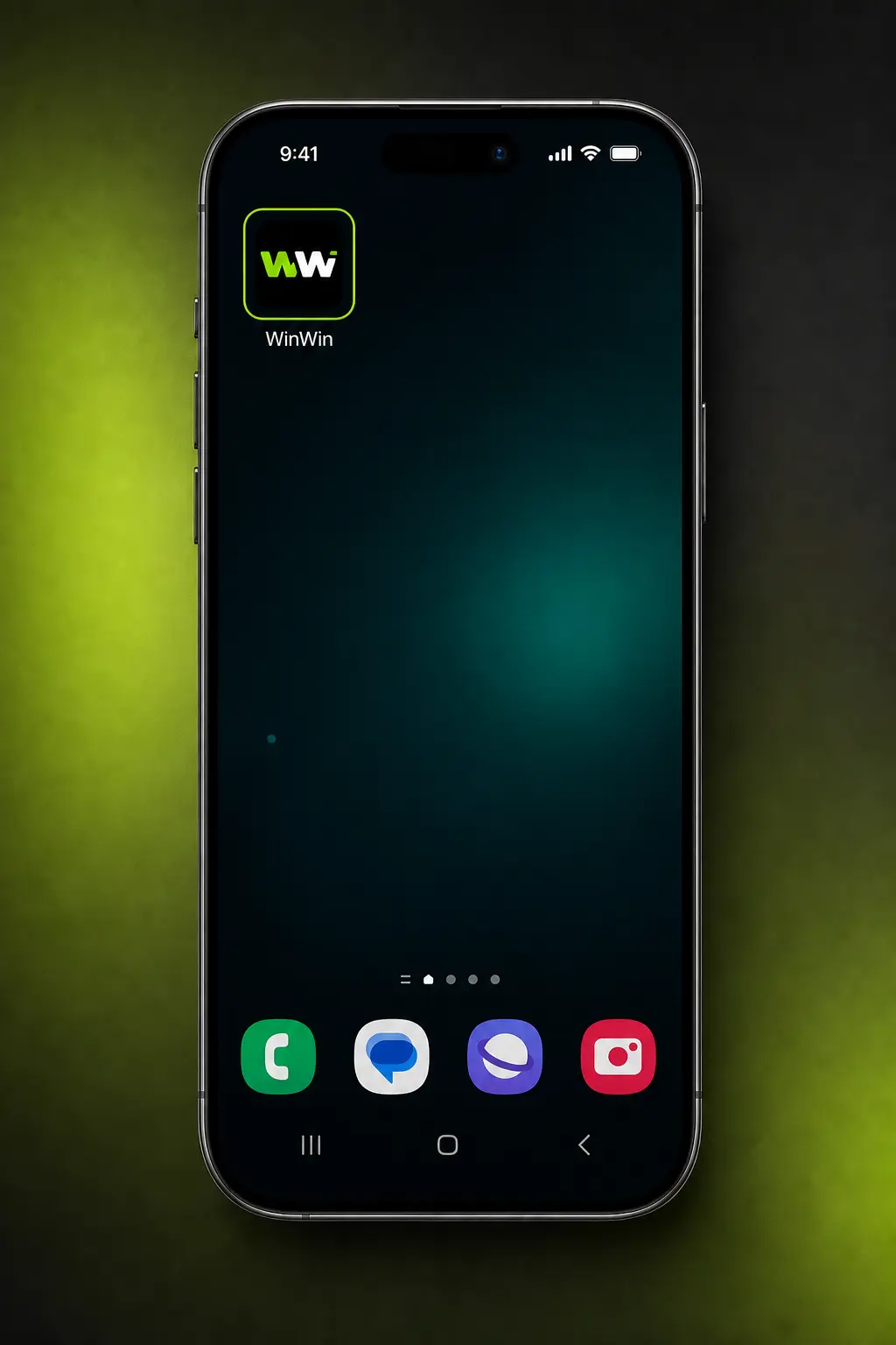 WinWin APK download page showing Android install steps and security prompt for free app installation
